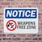 Signmission Weapon Free Zone OSHA Notice Sign, Plastic, 10in W x 7in L, 2PK OS-2PACK-NS-P-710-L-16889 - alternate 7